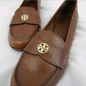 Torry Burch brown penny loafer size 7